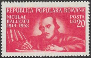 Romania. 1948 Nicolae Balescu 1898-1852. 20L. MNH. Cat Mi1169