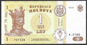 Moldova. 2010. 1 Leu. Unc. Cat 202816. B010. RI.9