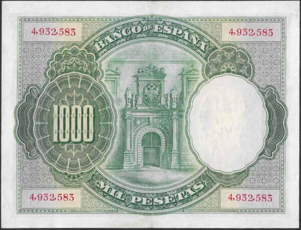 Spain. 1925. 1000 Pesetas. AU. Cat 204767. B011. RI.37