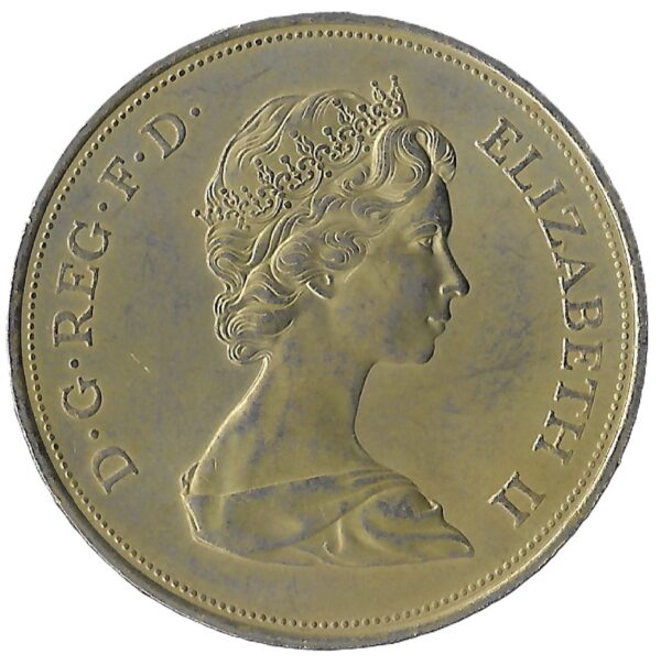 United Kingdom. 1972. 25 New Pence - Elizabeth II Silver Wedding. Copper-Nickel. AU. 28.40g. KM917. C024. RI.6