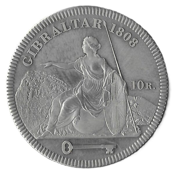 Gibraltar. 2007. 110 Reales - George III Pewter. Fantasy coin. Pewter. Unc. 22.09g. XM6c. C028. RI.97