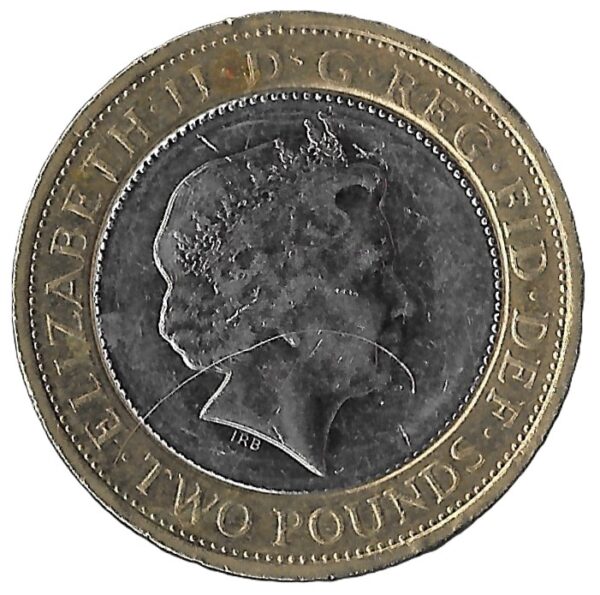 Great Britain. 2014. 2 Pounds - Elizabeth II 4th portrait; World War I. Copper-Nickel. XF. 12g. KM1279. C032. RI.8