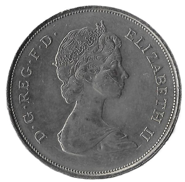 United Kingdom. 1981. 25 New Pence - Elizabeth II Royal Wedding. Copper-Nickel. XF. 28.28g. KM925. C050. RI.5