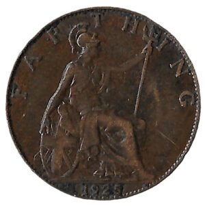 United Kingdom. 1925. 1 Farthing - George V. Bronze. VF. 2.82g. KM808. C065. RI.4