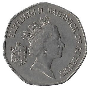 United Kingdom. Guernsey. 1992. 20 Pence - Elizabeth II 3rd portrait. Copper-Nickel. XF. 4.98g. KM44. C074. RI.11