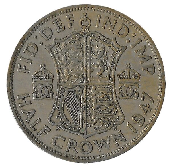 United Kingdom. 1947. ½ Crown - George VI 2nd type; with 'IND:IMP'. Copper-Nickel. VF. 13.97g. KM866. C078. RI.4