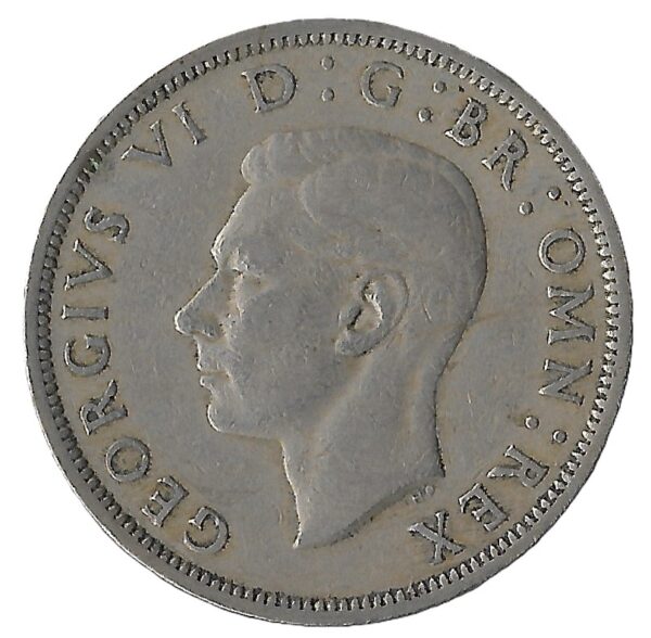 United Kingdom. 1947. ½ Crown - George VI 2nd type; with 'IND:IMP'. Copper-Nickel. VF. 13.97g. KM866. C078. RI.4