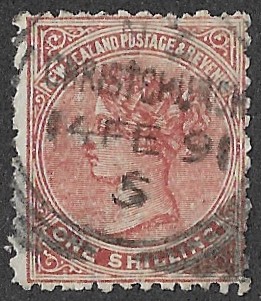 New Zealand. 1897. Queen Victoria. 1Sh. Perf.12. Cancelled. Sc.67