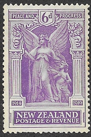 New Zealand. 1920. Victory Issue. 6p. SC169. MLH, original gum