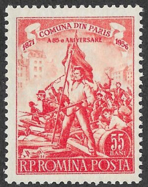 Romania. 1956 The 85th anniversary of the Founding of Paris Commune. MNH. Mi1577.