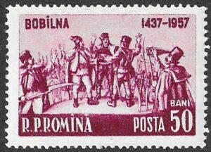 Romania. 1957 The 520th Anniversary of the Peasant Uprising in Bobilna. 50BL. MNH. Mi1681