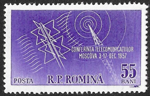 Romania. 1958 Conference of Ministers of Posts and Telecommunications of Socialist Countries. 55B. MNH. Mi1699