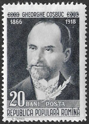 Romania. 1960 Romanian Novelists. Gheorghe Cosbuc. 20B. MNH. Mi1827