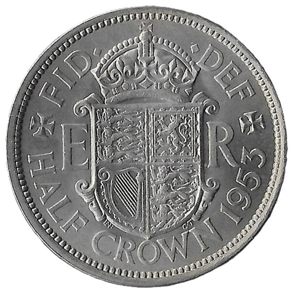 United Kingdom. 1953. ½ Crown - Elizabeth II 1st portrait; with 'BRITT:OMN'. Copper-Nickel. AU. 14.13g. KM893. C193. RI.9