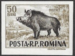 Romania. 1956 Game Animals, Imperforated. 50B. MNH. Mi1617