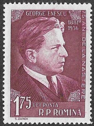 Romania. 1956 The 75th Anniversary of the Birth of George Enescu (1881-1955). 1.75L. MNH. Mi1631