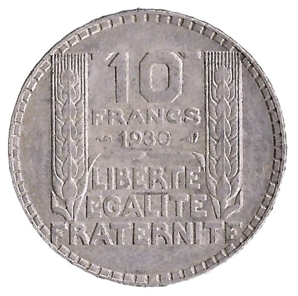 France. 1930. 10 Francs. Silver (.680). XF. 9.98g. KM878. C196. RI.4