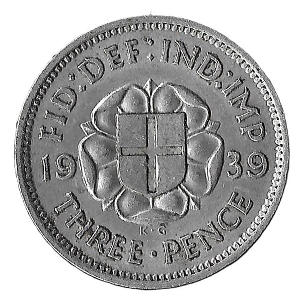 United Kingdom. 1939. 3 Pence - George VI. Silver (.500). XF. 1.42g. KM848. C199. RI.5