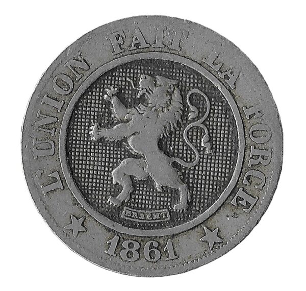 Belgium. 1861. 10 Centimes - Léopold I. Copper-Nickel. VF. 4.44g. KM22. C208. RI.6
