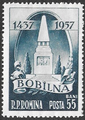 Romania. 1957 The 520th Anniversary of the Peasant Uprising in Bobilna. 55BL. MNH. Mi1682