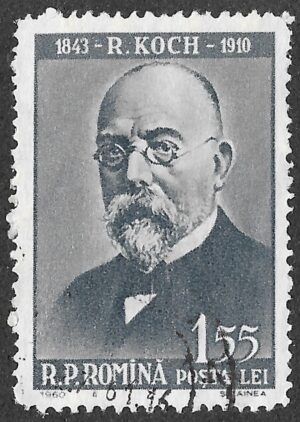 Romania. 1960 Personalities. Robert Koch. 1.55L. Cancelled. Mi1897