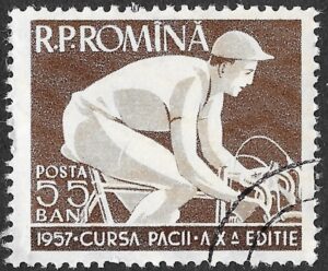 Romania. 1957 International Bicycle Peace Race. 55B. Cancelled. Mi1644