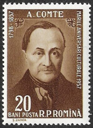 Romania. 1958 Culture. Auguste Comte. 20B. MNH. Mi1710