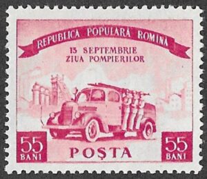 Romania. 1955 Firefighter's Day. 55B. MNH. Cat Mi1536