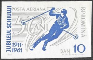 Romania. 1961 Winter Sports - Imperforated. 10B. MNH. Mi1965