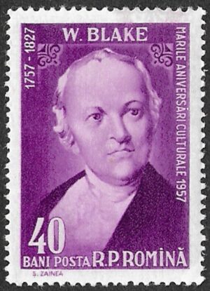 Romania. 1958 Culture. William Blake. 40B. MNH. Mi1711