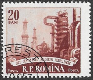 Romania. 1957 The 100th Anniversary of the Oil Industry. 20B. Cancelled. Mi1671