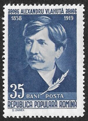 Romania. 1958 Romanian Novelists. Alexandru Vlahuta. 35B. MNH. Mi1703