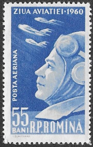 Romania. 1960 Airmail. The 50th Anniversary of the First Flight of Aurel Vlaicu(1882-1913). 55B. MNH. Mi1865