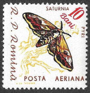 Romania. 1960 Butterflies & Moths. 10B. MNH. Mi1918