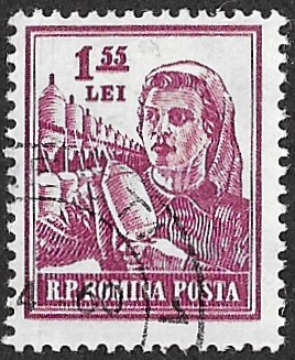 Romania. 1955 Professions. 1.55L. Cancelled. Cat Mi1507