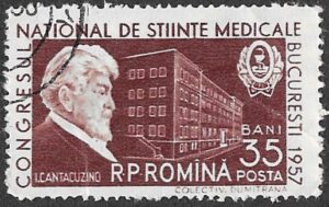 Romania. 1957 National Medical Congress, Bucharest. Ioan Cantacuzino (1863-1934). 35B. Cancelled. Mi1636