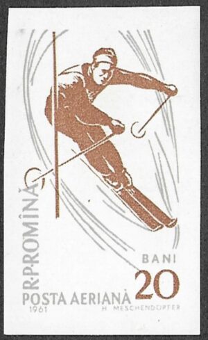 Romania. 1961 Winter Sports - Imperforated. 20B. MNH. Mi1966