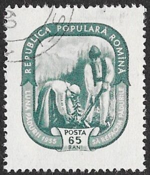 Romania. 1955 Forest Month. 65B. Cancelled. Cat Mi1498