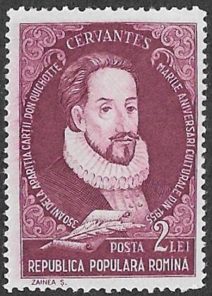 Romania. 1955 Poets and Novelists. Miguel de Cervantes. 2L. MNH. Cat Mi1560