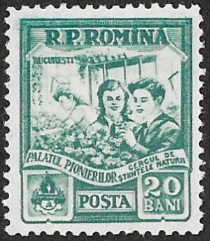 Romania. 1955 The 5th Anniversary of the Pioneers Palace, Bucharest. 20B. MNH. Cat Mi1526