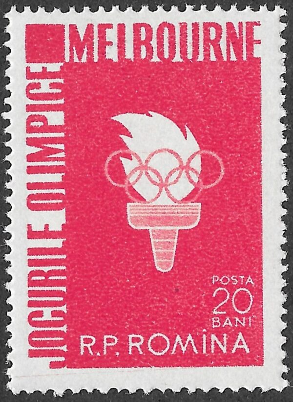 Romania. 1956 Olympic Games - Melbourne, Australia. 20B. MNH. Mi1598