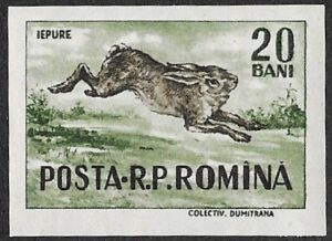 Romania. 1956 Game Animals, Imperforated. 20B. MNH. Mi1614