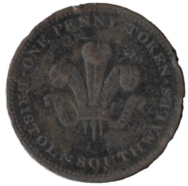 United Kingdow. 1811. 1 Penny Bristol and South Wales. Copper. F. 18.42g. N52514. C085. RI.55