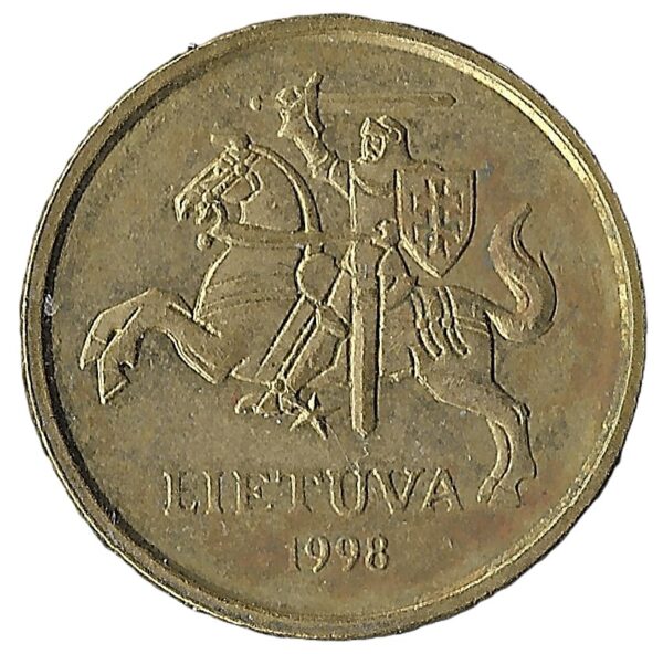 Lithuania. 1998. 10 Centu. Nickel Brass. XF. 2.61g. KM106. C095. RI.5