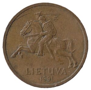 Lithuania. 1991. 20 Centu. Bronze. XF. 2.07g. KM89. C096. RI.8