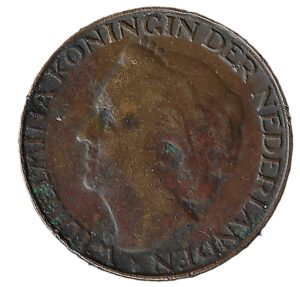 Netherlands. 1948. 1 Cent - Wilhelmina. Bronze. XF. 2.01g. KM175. C094. RI.4