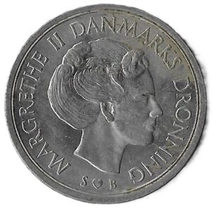 Danmark. 1978. 5 Kroner - Margrethe II. Copper-Nickel. AU. 15.00g. KM863. C099. RI.6