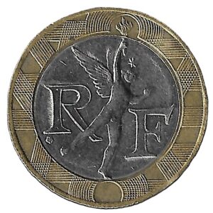 France. 1992. 10 Francs. Bimetallic. XF. 6.50g. KM964. C103. RI.2