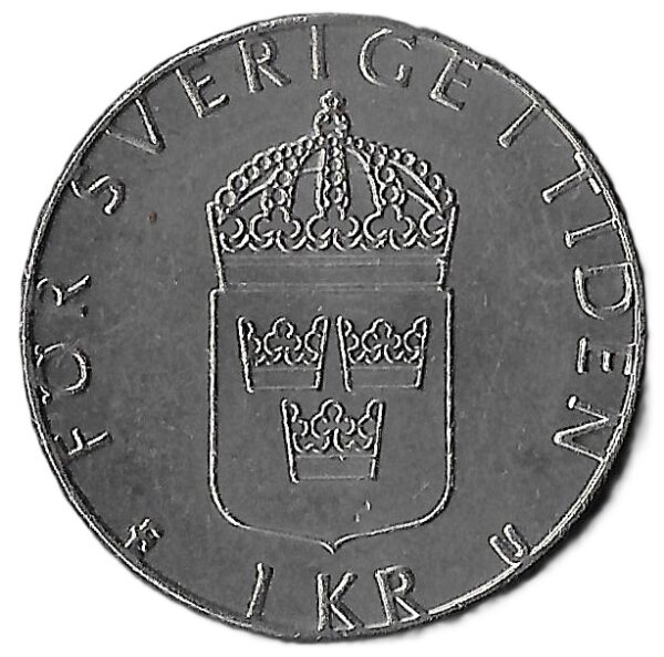 Sweden. 1980. 1 Krona - Carl XVI Gustaf. Copper-Nickel. AU. 6.92g. KM852. C132. RI.3