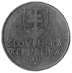 Slovakia. 1993. 2 Koruna. Nickel Plated Steel. VF. 4.39g. KM13. C134. RI.4